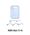 5 Silver Nose Stud Sets NSK-SET-11